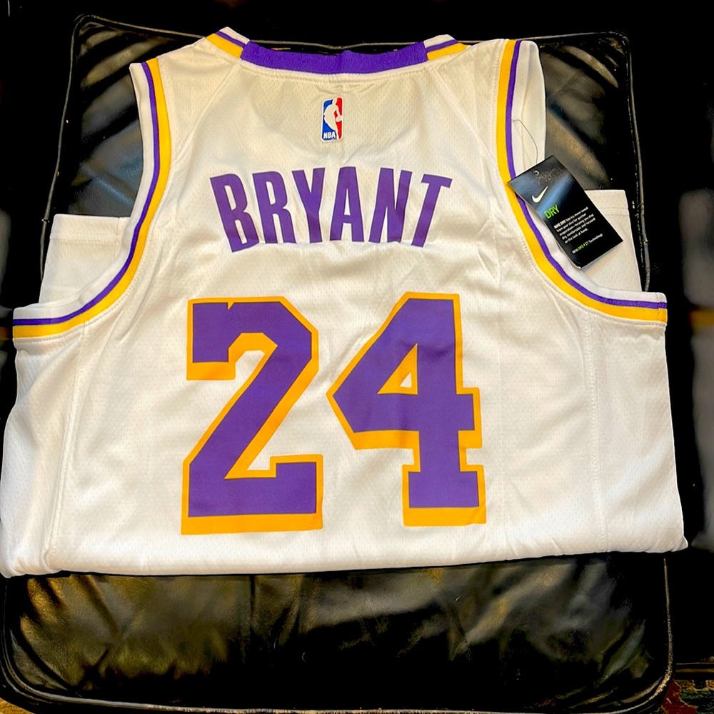Kobe Bryant Los Angeles Lakers White Icon Swingman Sunday Jersey